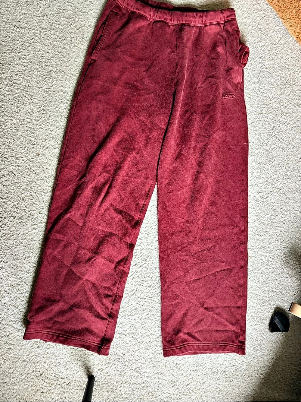 SKIMS Wide Leg Lounge Pants in Red Like New